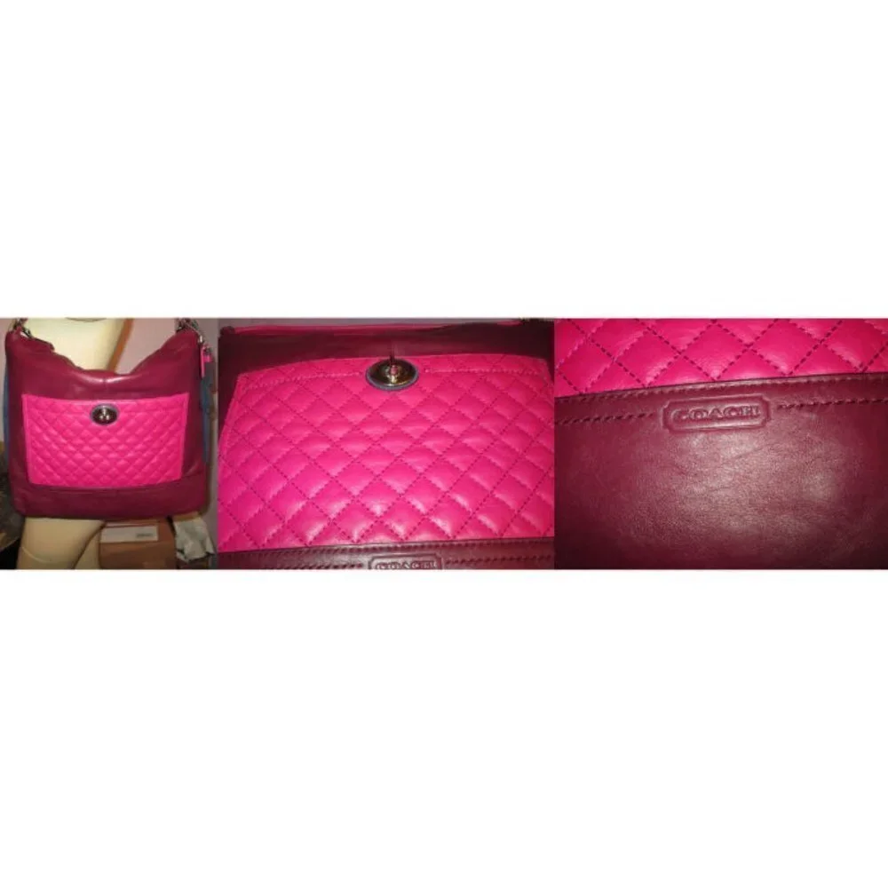Vtg Y2K Coach Park Colorblock Hobo Bag Convertible Limited Edition Quilted XL